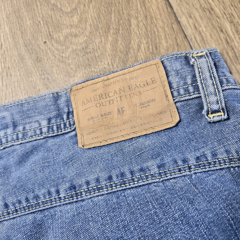 American Eagle Men's Fit 33x32 Blue Straight Leg Denim Pants 100% Cotton - Picture 14 of 14